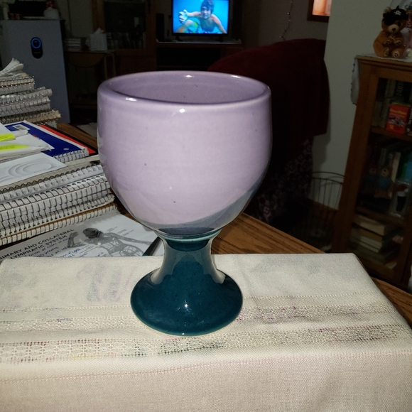 Kent Follette Purple Floral Chalice - Picture 3 of 5